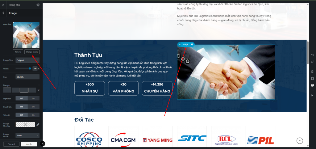 Thay hình ảnh trong UX Builder