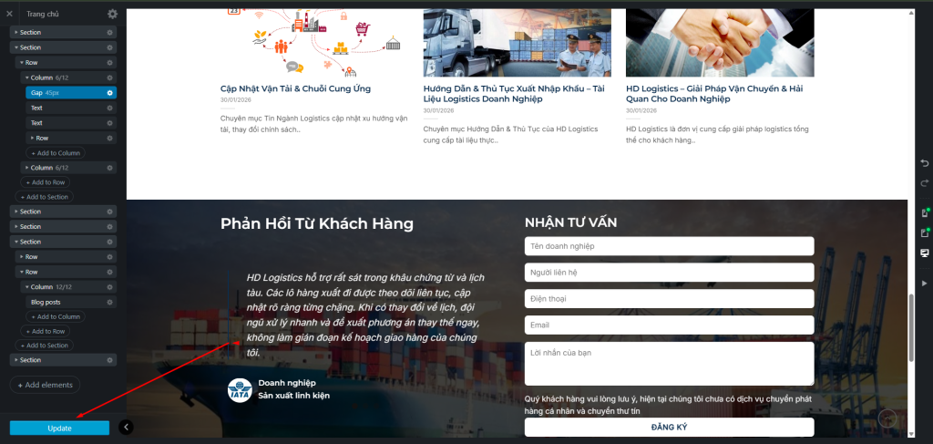 Lưu trang và kiểm tra lại sau khi chỉnh sửa